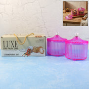 Plastic Luxury Transparent Dry Fruit Storage Jars  (2 Pc) thumbnail 6