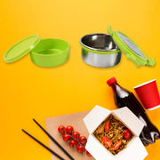 Stainless Steel Tiffin Lunch Box Container  Dabba With 4 Side Clip Lock Lid For Office  School Use Food Grade  Air Tight  Easy To Carry  Leak Proof thumbnail 1