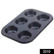 2210 Non-stick Reusable Cupcake Baking Slot Tray For 6 Muffin Cup thumbnail 6