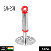 8123 Ganesh Potatopav Bhaji Masher With Plastic Handle Silver  Plastic - Oval Pav Masher Potato 1-piece Smasher Handle Multicolor thumbnail 7