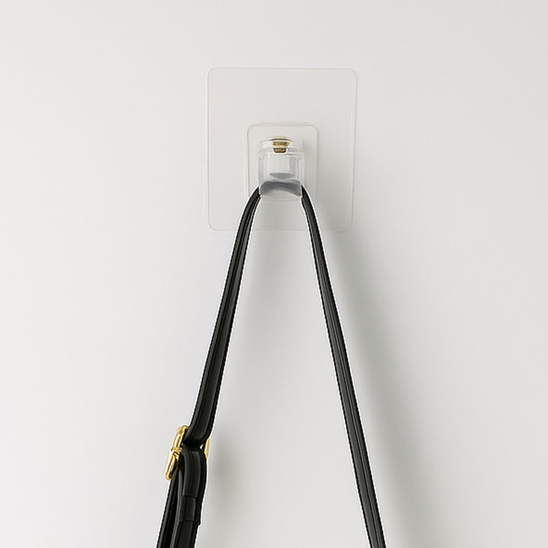 Self-adhesive Transparent Wall Hook Holder Clip (1 Pc)