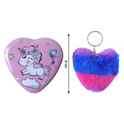 Heart Shape Gift Box  Plush Keychain (2 Pc) thumbnail 4