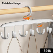 13948 Tank Top Hanger 12-hook Space Saving Hanger Capacity Rotatable Wood Space Saving Hanger Closet Organizers And Storage For Dorm  Apartment For Tank Top thumbnail 7