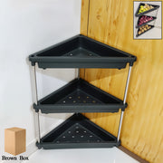3-layer Multipurpose Plastic Corner Storage Rack thumbnail 1