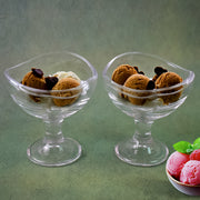 Glass Footed Dessert Bowl Ice Cream Cup (2 Pcs Set) thumbnail 5