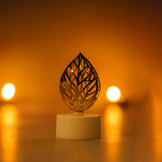 Decorative Golden Leaf Shaped Flameless Led Candles (4 Pc) thumbnail 3
