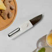 10052 Multifunctional Peeler Two In One Fruit Knife Fruit And Vegetable Cutting Knife+sawtooth Peeler Apple Carrot Potato Fruit Slice Antiskid thumbnail 5