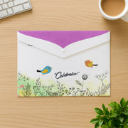 Mix Design A4 Printed Document Folder With Decorative Button Closure (1 Pc) thumbnail 6