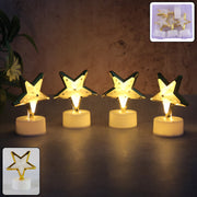 Decorative Star Shaped Flameless Led Candles (4 Pc) thumbnail 6