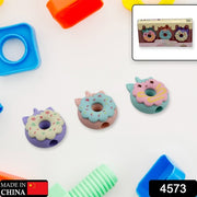 4573 Tree Small Sized Cartoon Themed Non-toxic Donut Erasers School Stationery  For Kids - Boys  Girls  Birthday Gift Return Gift (3pc Set) thumbnail 5
