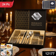Premium Stainless Steel Polished Cutlery Set (24 Pc) thumbnail 5