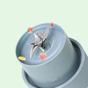 Portable Electric Juicer With Handle  Straw Usb Rechargeable 6 Stainless Steel Blades (500 Ml) thumbnail 2