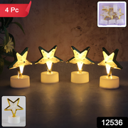 Decorative Star Shaped Flameless Led Candles (4 Pc) thumbnail 7