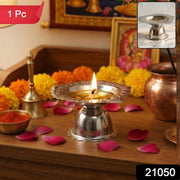 Stainless Steel Traditional Puja Diya Stand  (1 Pc) thumbnail 7