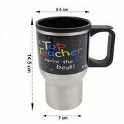 Stainless Steel Vacuum Glass Insulated Glass Coffee Cups Double Walled Travel Mug Car Coffee Mug (With Lid  Handle) thumbnail 4