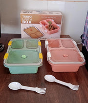 5627 Plastic Lunch Box For Kids Lunch Box For Kids 3 Compartment Insulated Lunch Box Tiffin Box For Boys Girls School  Office Men (3 Compartment Lunch Box) thumbnail 6