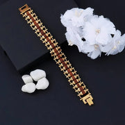 Rudraksha Rakhi For Brother  Golden Modern Rudraksha Bracelet Rakhi (1 Pc) thumbnail 5