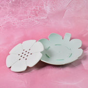 Plastic Flowers Soap Dish Bathroom Accessories Set Shower Gift (1 Pc) thumbnail 5