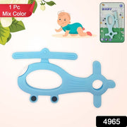 Silicone Helicopter Shape Teether For Baby (1 Pc  Mix Color) thumbnail 7