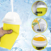 Smoothies Maker Cup Magic Quick Frozen Smoothies Cup Cooling Cup Double Layer Squeeze Cup Slushy Maker (1 Pc) thumbnail 4