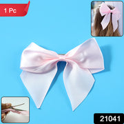Elegant Satin Hair Bow Clip For Girls  Women (1 Pc) thumbnail 7