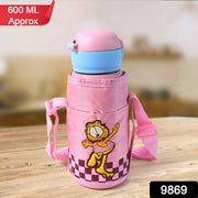 Thermos Steel Double Wall Vacuum Bottle With Cover  Strap 600ml Approx thumbnail 4