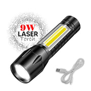 7528  Mini Search Rechargeable Led Long Range Flashlight Emergency Light Torch thumbnail 2