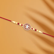 Designer Turtle Rakhi With Beaded Red Thread thumbnail 2