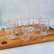 Supermom Plastic Chai Pyali Transparent Tea Glass Set (130ml  6 Pc) thumbnail 5