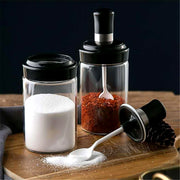 Transparent Glass Storage Jar With Built-in Spoon Approx 250ml thumbnail 3