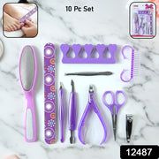 Personal Grooming Manicure  Pedicure Nail Care Tool Set (10 Pc Set) thumbnail 7