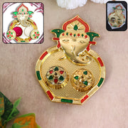 Ganesh Design Decorative Kumkum Box - (1 Pc) thumbnail 1