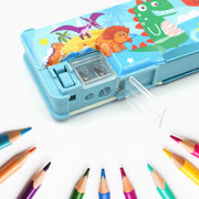 4252 Multipurpose Compass Box Plastic Double Deck Pencil Case With 2 Compartments Supplies Utility Box Storage Organizer Pencil Box For School Cartoon Printed Pencil Case For Kids Birthday Gift For Girls  Boys (1 Pc Mix Design) thumbnail 3