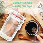 0855 Plastics Transparent Jar Shaped Stand-up Pouch With Zipper thumbnail 3