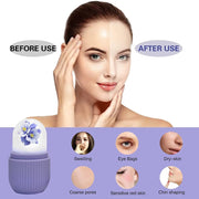 1224p Beauty Ice Roller For Face Massager  Eye Reusable Face Rollers Facial Roller ( Purple Color) thumbnail 3