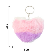 Soft Plush Cute Heart Keychain - 1 Pc thumbnail 5