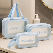 3-in-1 Waterproof Transparent Travel Toiletry Bag Set thumbnail 2