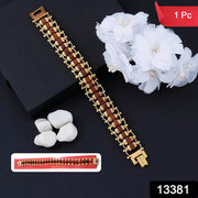 Rudraksha Rakhi For Brother  Golden Modern Rudraksha Bracelet Rakhi (1 Pc) thumbnail 7