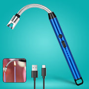 Metal Rechargeable Electric Arc Lighter With Flexible Neck (1 Pc) thumbnail 2