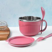 Apex Premium 700 Ml Multipurpose Noodle Bowl With Handle Lid And Fork thumbnail 3