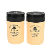 5640 Accurate Seal Tea Sugar Coffee Container Plastic Damru Shaped Tea Coffee Sugar Canisters Jar New Airtight Food Seal Containers For Salt Dry Fruit Grocery 2 Section (800 Ml Approx) thumbnail 3