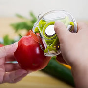 82583 In 1 Multi Function Three Use Rotary Hanging Round Planer Peeler And Cutter Vegetable Slicer Kitchen Tools Kitchen Gadgets (B Grade) thumbnail 6