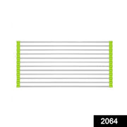 2064 Foldable Drain Rack Kitchen Sink Roll Up Dish Drying Rack Portable Dish Rack thumbnail 7