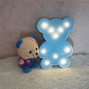 Teddy Bear Shape Led Decorative Night Light (1 Pc) thumbnail 4
