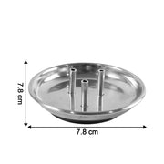 Stainless Steel Lotus Agarbatti Stand With Triple Stick Holder (1 Pc) thumbnail 6