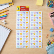 Colorful Heart Shape Decorative Sticker Set (4 Sheets 112 Pc) thumbnail 1