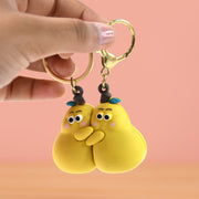2-in-1 Cute Cartoon Couple Keychain thumbnail 2