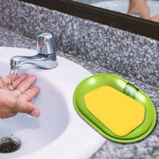 17515 Plastic Soap Dish Holder For Bathroom Shower Wall Mounted Self Adhesive Soap Holder Saver Tray-plastic Sponge Holder For Kitchen Storage Rack Soap Box Bathroom thumbnail 1