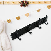 7570 Cloth Hanger Wall Door Hooks Rail For Hanging Clothes For Hanging Hook Rack Rail Extra Long Coat Hanger Wall Mount For Clothes Jacket Hats 6 Hook With Eco-friendly Liquid Adhesive Glue thumbnail 1