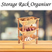 4646 Multipurpose Plastic Storage Rack Organiser - 3 Pcs thumbnail 1